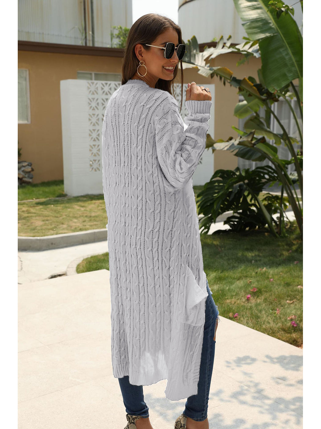 Knitted Long Sleeve Cardigan Sweater
