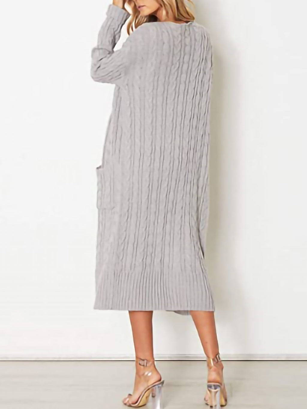 Knitted Long Sleeve Cardigan Sweater