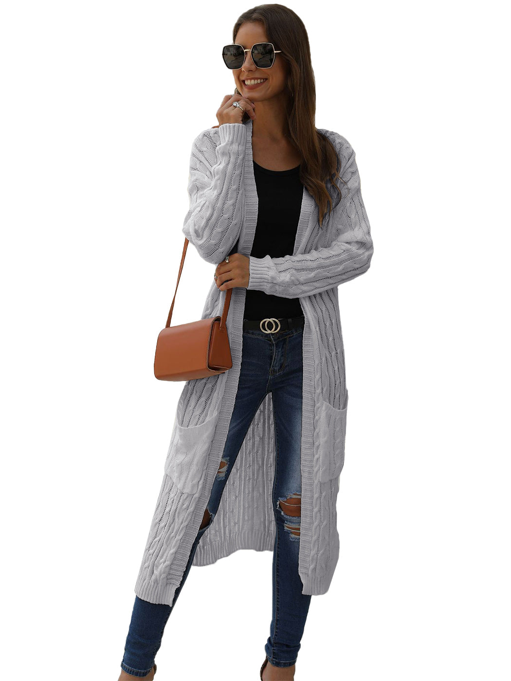 Knitted Long Sleeve Cardigan Sweater