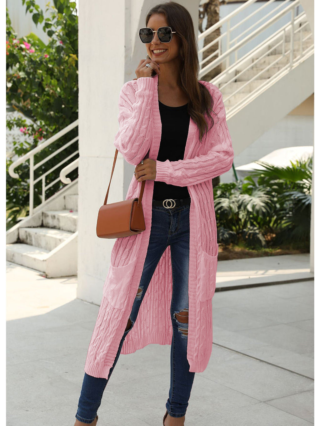 Knitted Long Sleeve Cardigan Sweater