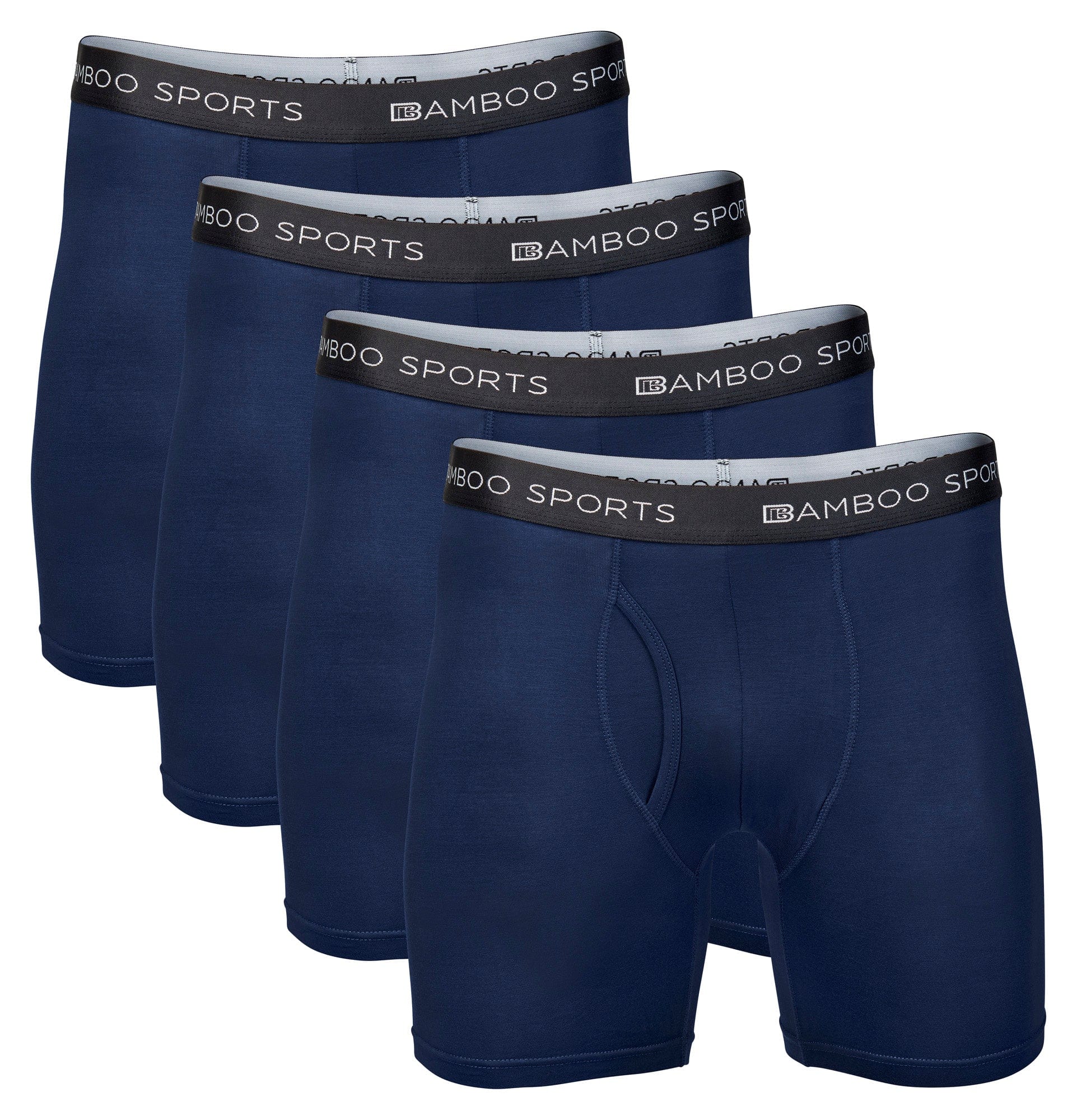 Men's 4" Inseam Bamboo Rayon Boxer Briefs - 4 Pack
