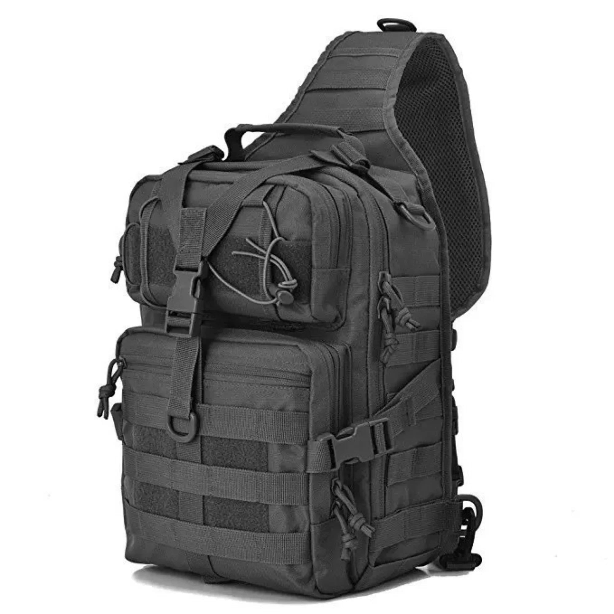 Jupitergear Tactical Military Sling Backpack 15L Shoulder Bag Molle Outdoor Daypack Backpack with Adjustable Strap