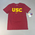 NIKE USC Trojans Essential Wordmark T-Shirt Men's Sz S Cardinal Red DD7163 (New)