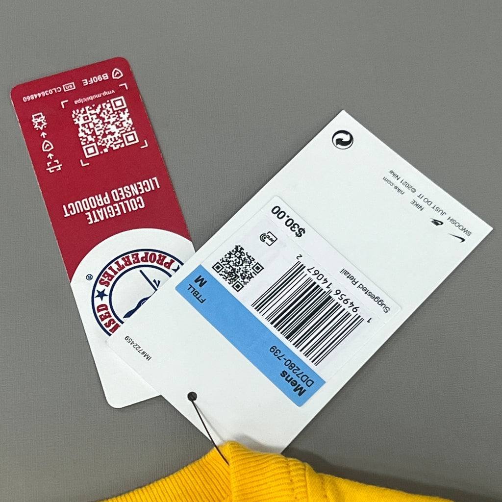 NIKE USC Trojans SC Interlock Logo T-Shirt Men's Sz M Gold/Yellow DD7280-739 (New)