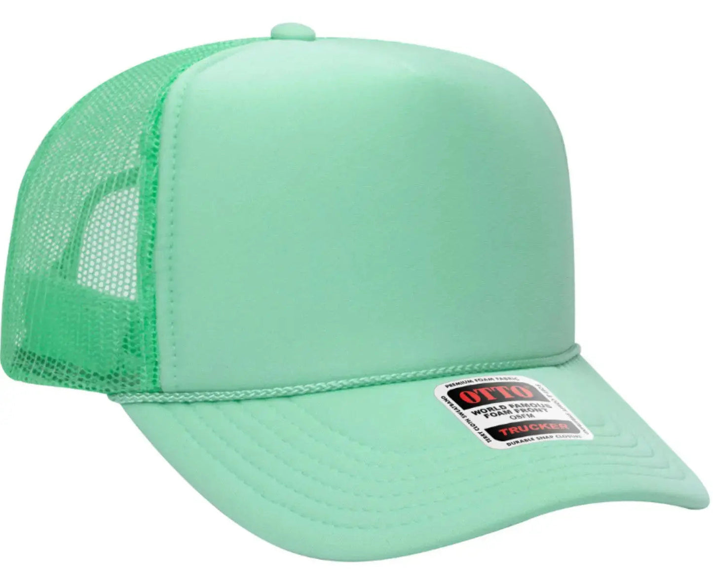 It's River Time Green Design Adult Otto Foam Trucker Hat