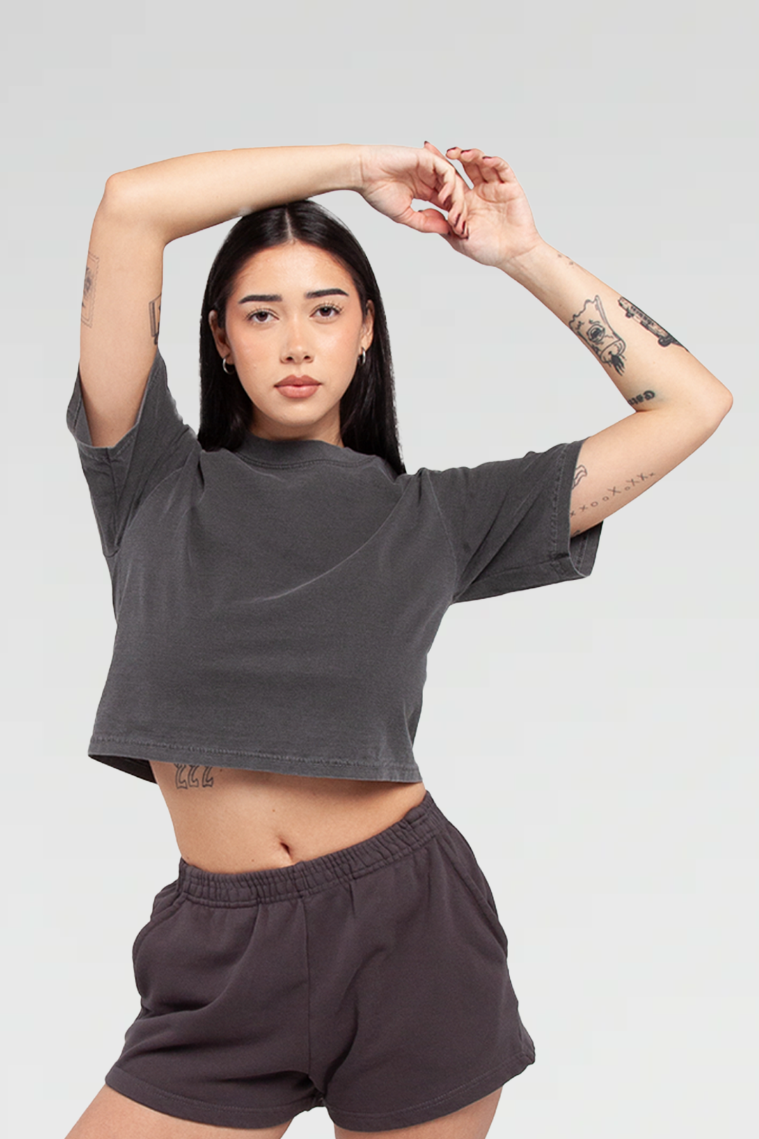 Womens Garment Dye Crop Top