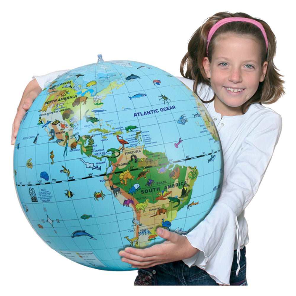 World Animals 20-inch Inflatable Globe