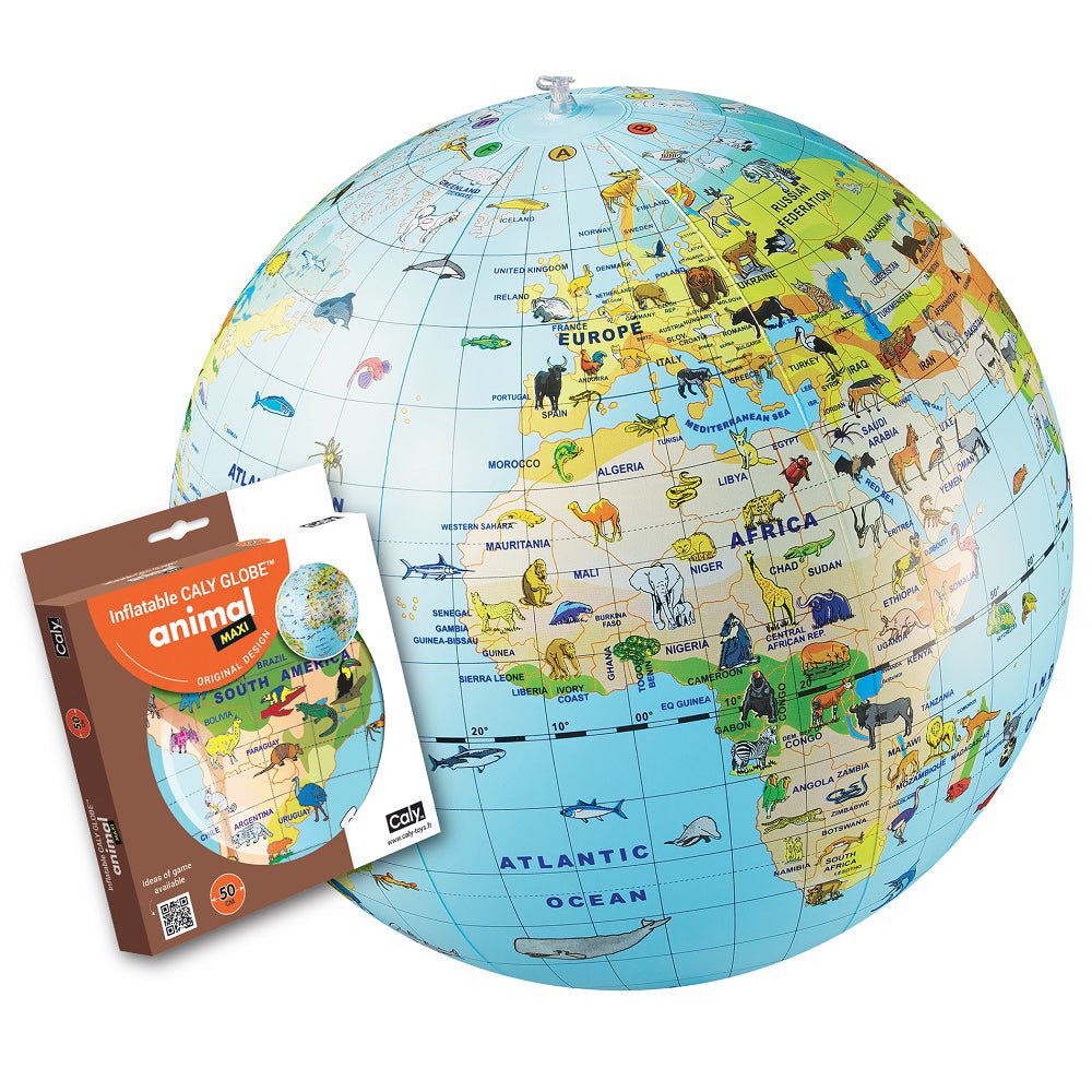 World Animals 20-inch Inflatable Globe